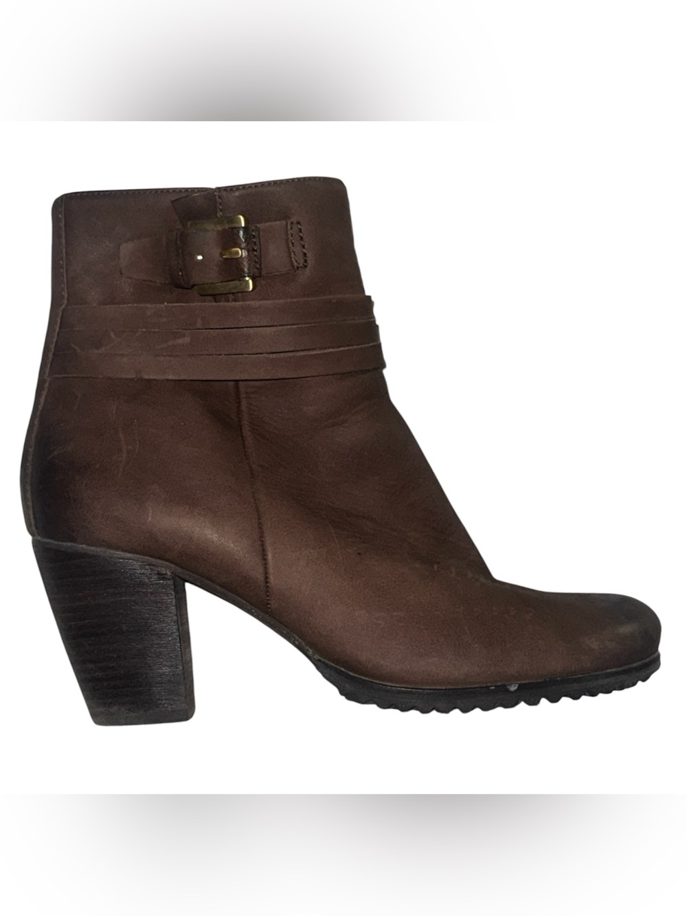 ECCO Women’s Leather Brown Fur-Lined Ankle Boots Size 41